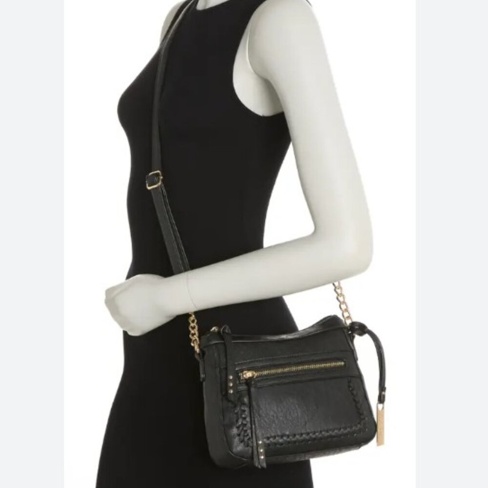 Jessica Simpson Jaclyn Crossbody Bag BLACK Meteorite New